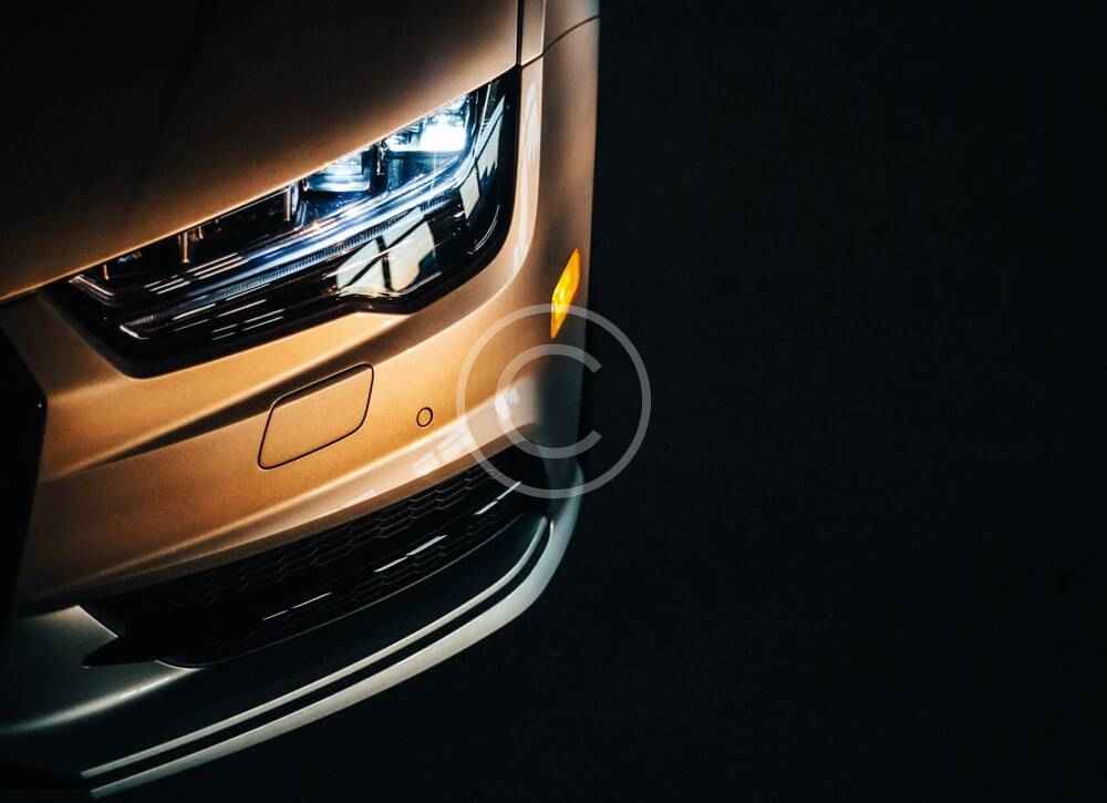 headlight bronze car