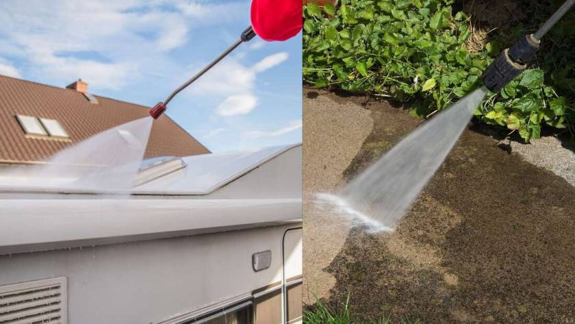 Soft washing vs Power washing concrete comparison for Grand Island property maintenance